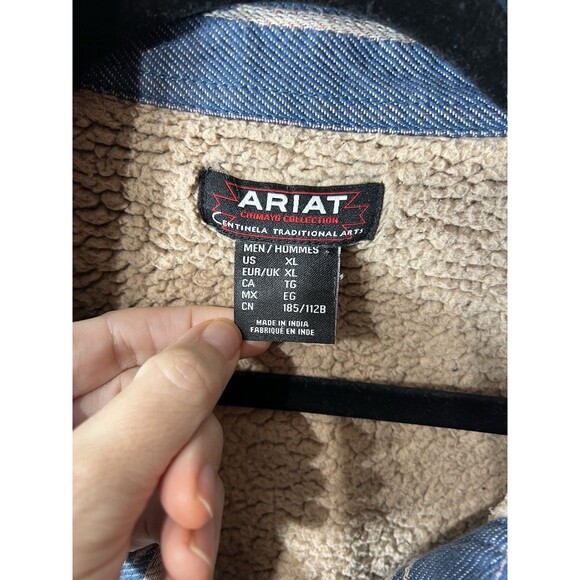 Ariat Ladies Chimayo Blue Aztec Print Shirt Jacket Women's Size XL - Picture 4 of 15